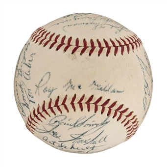 1952-57 Cincinnati Reds Team Signed Baseball With 23 Signatures (JSA)